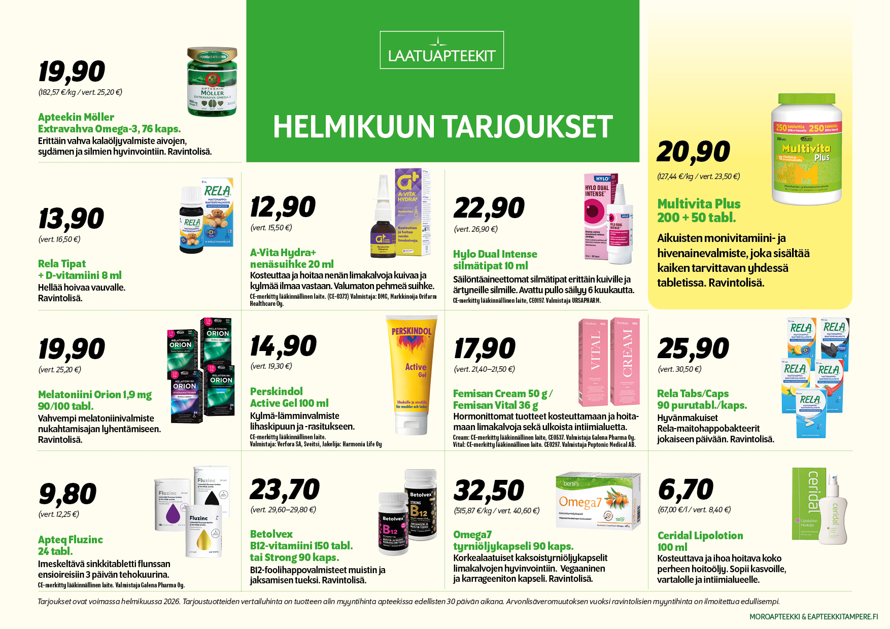 Helmikuun tarjoukset