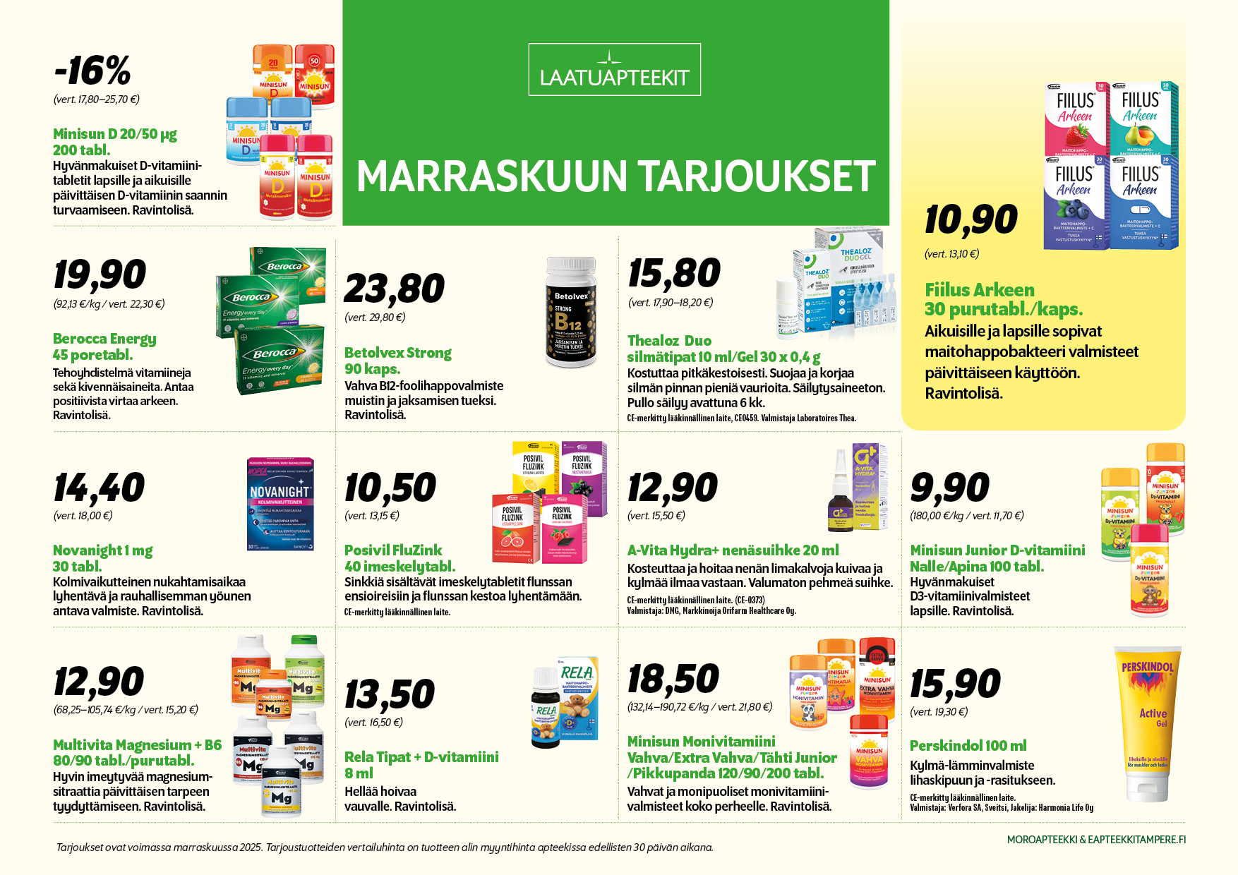 Marraskuun tarjoukset Marraskuun tarjoukset